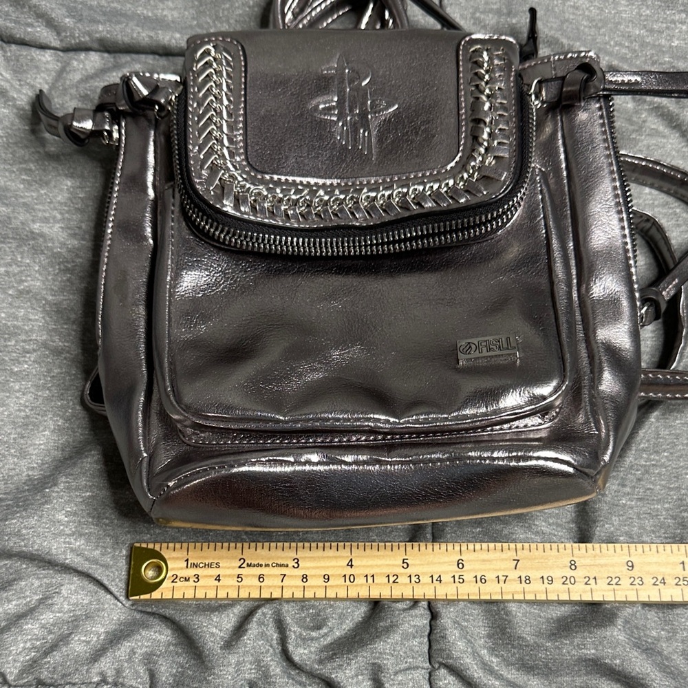 Houston Rockets FISLL Metallic Mini Backpack multiple zipper pockets - Picture 14 of 14